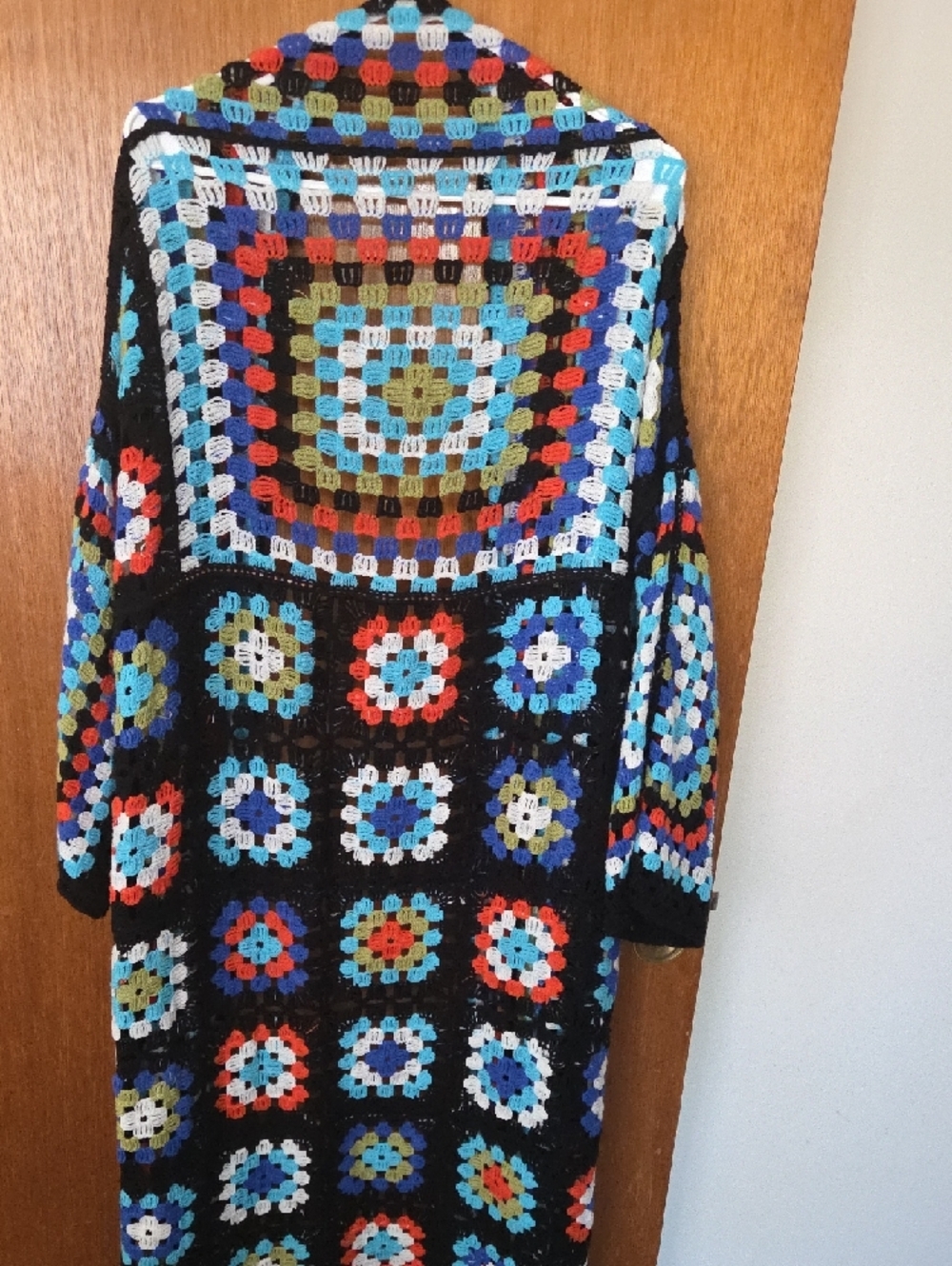 POL One Multicolor Crochet Cardigan with Bright Color Panels - Picture 4 of 5